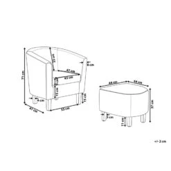 Beliani Cocktailstoel HOLDEN - Grijs Polyester 6 Beliani Cocktailstoel HOLDEN - Grijs Polyester -VIDAXL Winkel 00019541285e4a35b0061cdbae70a4d7