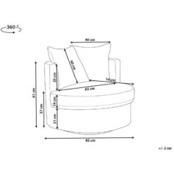 DALBY - Fauteuil - Lichtbeige - Stof -VIDAXL Winkel 003941479cd34fb489439c897ad8691e 1