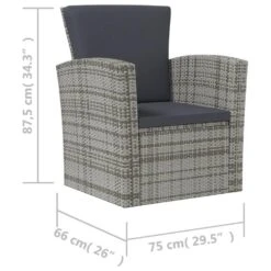 VidaXL - Loungeset - Grijs - Poly Rattan - 8 Stuks - Met Kussens -VIDAXL Winkel 004bf08a7a6241edbca880d4fc06c9d8