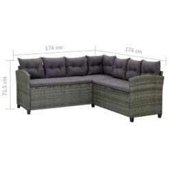 VidaXL - Tuinloungeset - Grijs - Poly Rattan - 6 Stuks - Met Kussens -VIDAXL Winkel 00ed4419c69f49a395a7884355f83dd5