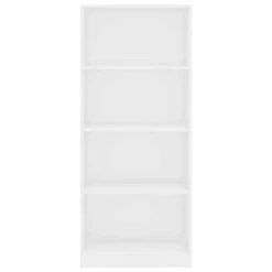 VidaXL Boekenkast 4 Schappen 60x24x142 Cm Bewerkt Hout Hoogglans Wit -VIDAXL Winkel 020a241bfa574044b595a29a23fe9616