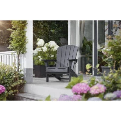 Keter Troy Adirondack Tuinstoel - Set Van 2 - 81x80x96,5cm - Zwart -VIDAXL Winkel 022c08e3d12540638a8453a8a544a759