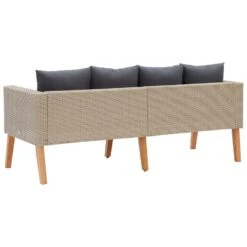 VidaXL Tuinbank 2-zits Met Kussens Poly Rattan Beige -VIDAXL Winkel 0233855427ee4366afcf3e2d6f9311d8