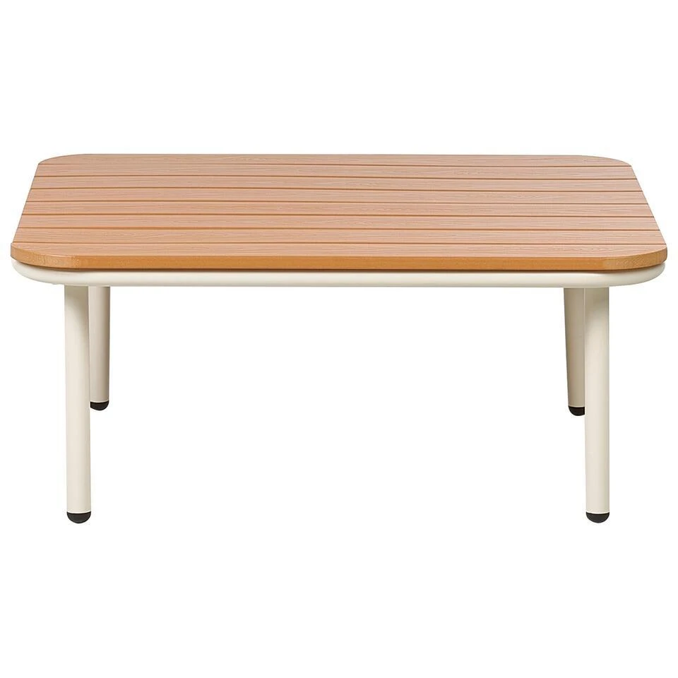 SENISE - Tuinsalontafel - Lichthout - 74 X 74 Cm - Kunsthout 5 SENISE - Tuinsalontafel - Lichthout - 74 X 74 Cm - Kunsthout - Afbeelding 5