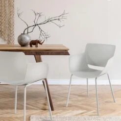 CLP Set Van 2 Eetkamerstoel Alpena Kunststof - Licht Grijs -VIDAXL Winkel 0274cde468344d26bdc3d9f77cfc9b93