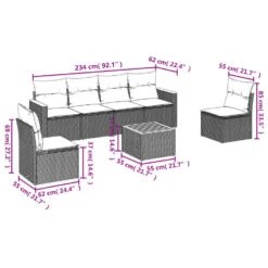 VidaXL Loungeset Met Kussens - Hout Armsteun & Salontafel - Grijs - 7 Stuks -VIDAXL Winkel 02943993e78a47109889081323a0f4d8