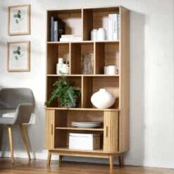 CALICOSY - Boekenkast ERNEST - Licht Hout - 157,5x80x40 Cm -VIDAXL Winkel 030ff91da85b448eb2d46649c4a1fd71