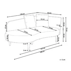 CHAUMONT - Chaise Longue - Lichtgrijs - Rechterzijde - Fluweel -VIDAXL Winkel 03668882824942ac9e01d6e801881be2