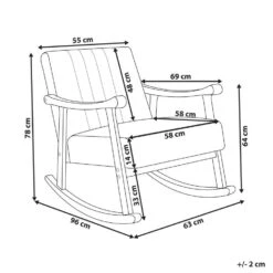 LEKNES - Schommelstoel - Gebroken Wit - Bouclé -VIDAXL Winkel 03acc92803bf4a88b80a9fb2ded91a1c