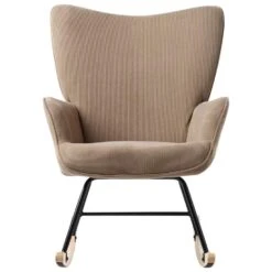 ARSET - Schommelstoel - Taupe - Bouclé -VIDAXL Winkel 03f18e78393349e79ad841a92e722da0