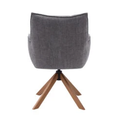 Eetkamerstoel Antraciet/Eikenhout - 59x65x86cm - Marilla - Set Van 2 -VIDAXL Winkel 04a358556617449aad893f93d5eda0c8