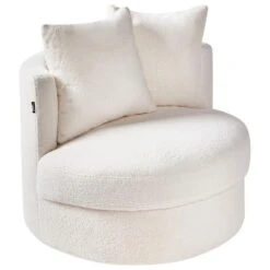 DALBY - Fauteuil - Wit - Bouclé -VIDAXL Winkel 04bd5d212448477aab059c716fe9d0f3