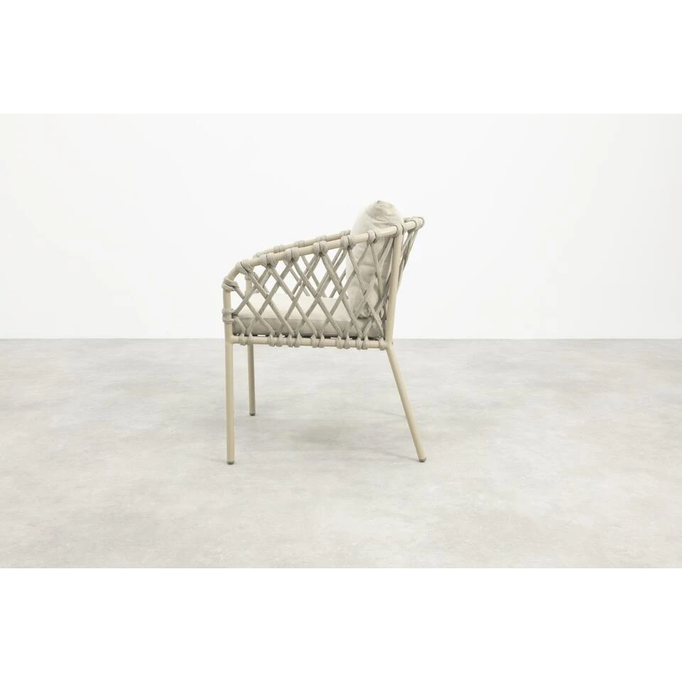 Sara Dining Tuinstoel - Rope/Latte - Zandkleur 3 Sara Dining Tuinstoel - Rope/Latte - Zandkleur - Afbeelding 3