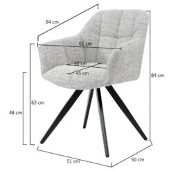 Eetkamerstoel Beige Stof - Zithoogte 48cm - Tommy - Set Van 2 -VIDAXL Winkel 054a5511e39042e9a4718b191818635c