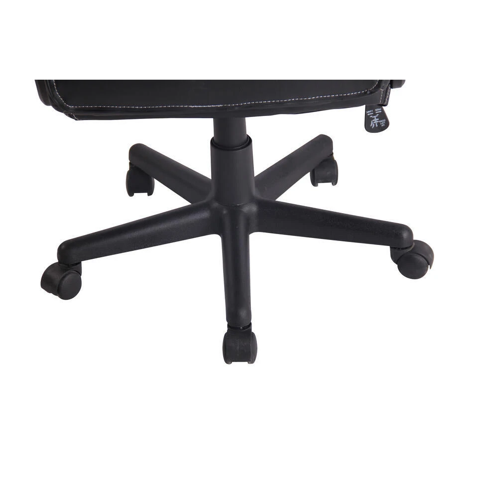 CLP Bureaustoel Elbing Zwart Frame - Kunstleer - Zwart/oranje 8 CLP Bureaustoel Elbing Zwart Frame - Kunstleer - Zwart/oranje - Afbeelding 8