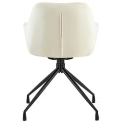 CLP Eetkamerstoel Welby Zwart Frame - Fluweel - Creme -VIDAXL Winkel 05d79197fd0e427aab476b16c7873b59