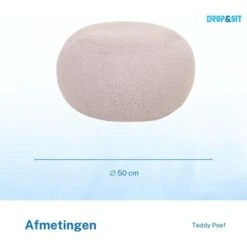 Parya - Poef - Teddy - Beige - 50 Cm -VIDAXL Winkel 0603abbc463f4aa4a7cb58dcc3e2dc9e