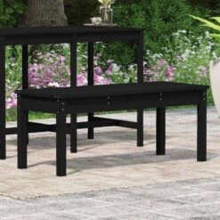 VidaXL - Tuinbank - Zwart - Grenenhout - 109 X 44 X 45 Cm -VIDAXL Winkel 061230065b78431c9af74909d02457da
