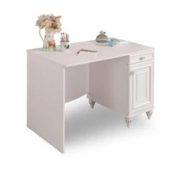 Romance - Kinderbureau - Meisjeskamer - 62x106x75 Cm - Wit -VIDAXL Winkel 06335bb5c4d546eeb3fe5d9c10b0959b