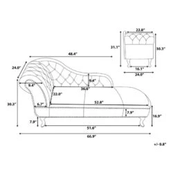 NIMES - Chaise Longue - Rood - Linkerzijde - Fluweel -VIDAXL Winkel 0645fa7e1bb6401da6fd60e322ec5e58 1