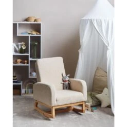 NORBY - Schommelstoel Voor Kinderen - Lichtbeige - Bouclé -VIDAXL Winkel 075f9d41254e4e13bfcf9cda77cc2d0a