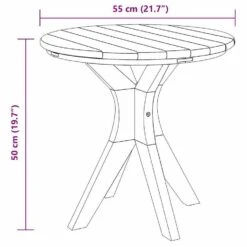 VidaXL - Terrastafel - Bruin - Massief Teakhout - 55 X 55 X 51 Cm -VIDAXL Winkel 0766791f88b9498999f209d49aff1f89