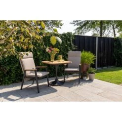 VDG Solaro Verstelbare Dining Tuinstoel - Light Rope / Teak Arm -VIDAXL Winkel 08089c0c91ab477389237eec6fe07a9f