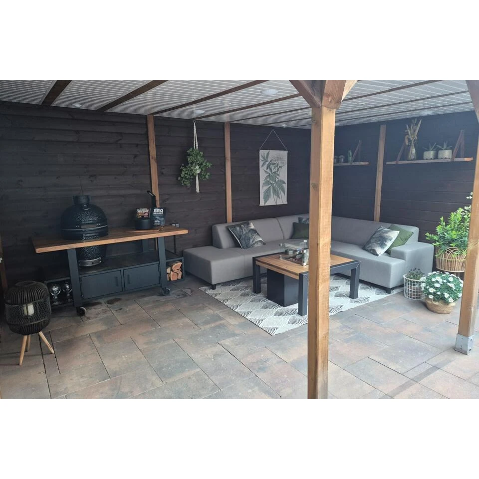 Malaga Hoekbank Loungeset Chaise Longue - Taupe 10 Malaga Hoekbank Loungeset Chaise Longue - Taupe - Afbeelding 10