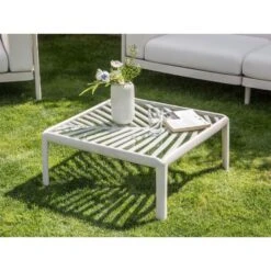 FERRETTI - Salontafel - Lichtbeige - 69 X 69 Cm - Synthetisch -VIDAXL Winkel 08ef6e0f69104146946ef79d55f154ea