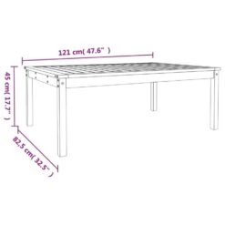 VidaXL - Loungetafel - Wit - Massief Grenenhout - 121x82,5x45 Cm -VIDAXL Winkel 094ffc18de8348d388a0eff550c1ef7c