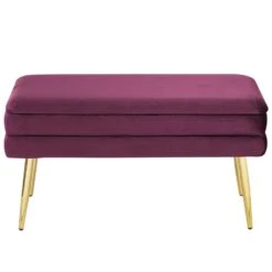 DURHAM - Bankje - Roze - Fluweel -VIDAXL Winkel 0964220052904a12a4ec0dd11138e80b