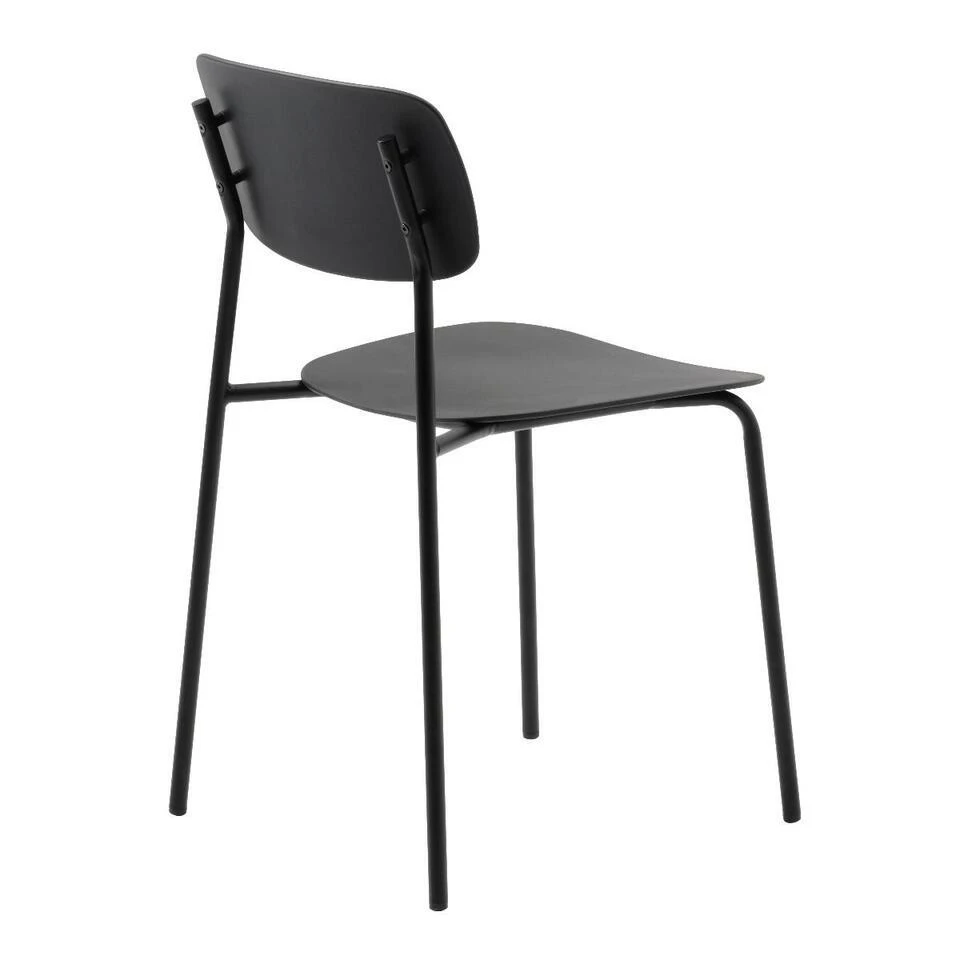 Nordic Home - Rudy Eetkamerstoel Hout - Zwart 6 Nordic Home - Rudy Eetkamerstoel Hout - Zwart - Afbeelding 6