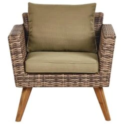 VITTORIA XL - Loungeset Voor 5 - Olijfgroen - PE Rotan -VIDAXL Winkel 0afb49d85ea243828abe865f04f94d37