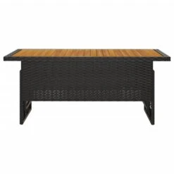 VidaXL - Tuintafel - Zwart - Acaciahout En Poly Rattan - 100x50x43/63 Cm 9 VidaXL - Tuintafel - Zwart - Acaciahout En Poly Rattan - 100x50x43/63 Cm -VIDAXL Winkel 0b18348da7b8442ba919628bb50c910e
