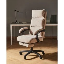 EATON - Directiestoel - Beige - Chenille -VIDAXL Winkel 0b6fabd31e604b88b915b39abf5639ce