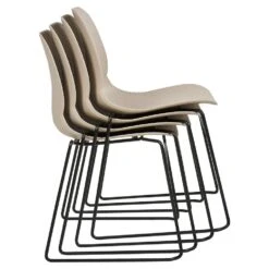 PANORA - Eetkamerstoel Set Van 4 - Beige - Plastic -VIDAXL Winkel 0c75d80929d74db280deccb3f09c7a8a