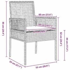 VidaXL - Tuinstoel - Grijs - Poly Rattan - 53 X 60 X 85cm -VIDAXL Winkel 0cb8ec9e57da46a8a32c0079d8977183