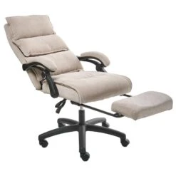 EATON - Directiestoel - Beige - Chenille -VIDAXL Winkel 0cfd836487a945d089cbbd653681479e