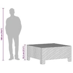 VidaXL - Voetensteun - Grijs - Poly Rattan - Met Kussens -VIDAXL Winkel 0ddab0ca48d54f46aed01c20061551c9
