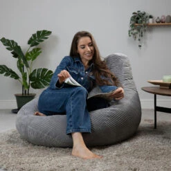 Icon Zitzak Dalton - Corduroy Zitzak Volwassenen - Grijs -VIDAXL Winkel 0e5dbe5291be4bf28419062b1f559a98