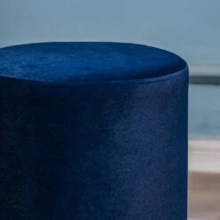 Pouf In Blauw Fluweel En Houten Basis -VIDAXL Winkel 0e93f6bca3b04521adebdfdb4d7ea254