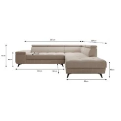 Meubella - Hoekbank Destiny - Zwart - Stof - Rechts -VIDAXL Winkel 0f27ea73edf244ef9177f247422053ed