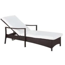 Beliani Tuinligstoel VASTO - Bruin Pe Rotan -VIDAXL Winkel 1000000616 0102