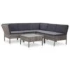 VidaXL 6-delige Loungeset Met Kussens Poly Rattan Grijs 57x69x67 Cm -VIDAXL Winkel 1000002805