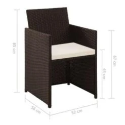 VidaXL 4-delige Loungeset Met Kussens Poly Rattan Bruin -VIDAXL Winkel 1000002838 0103