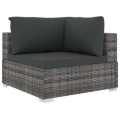VidaXL 6-delige Loungeset Met Kussens Poly Rattan Grijs -VIDAXL Winkel 1000002888 0102
