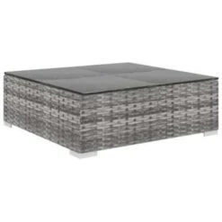 VidaXL 6-delige Loungeset Met Kussens Poly Rattan Grijs -VIDAXL Winkel 1000002888 0103