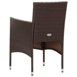 VidaXL 4-delige Loungeset Met Kussens Poly Rattan Bruin -VIDAXL Winkel 1000003018 0103