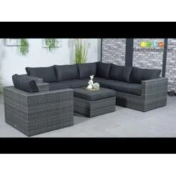 Garden Impressions Altea Loungeset 5-delig Incl. Loungestoel - Grijs -VIDAXL Winkel 1000003375 0103