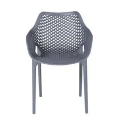 Garden Impressions Air XL Kunststof Tuinstoel Donker Grijs - 2 Stuks -VIDAXL Winkel 1000003926 0103